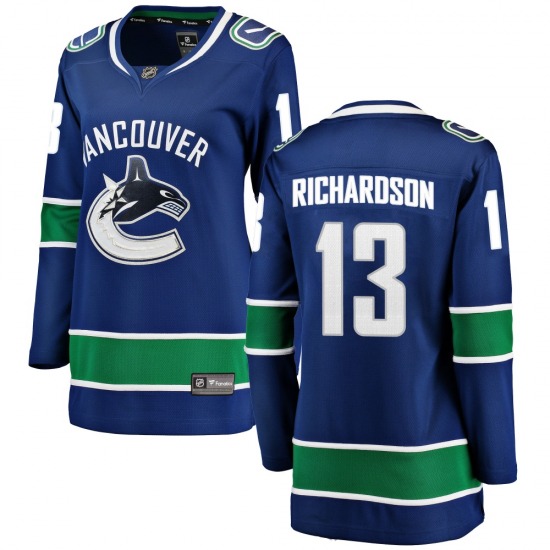 Women's Brad Richardson Vancouver Canucks Fanatics Branded Breakaway Blue Home Jersey