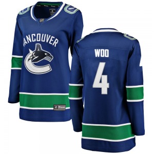 Women's Jett Woo Vancouver Canucks Fanatics Branded Breakaway Blue Home Jersey
