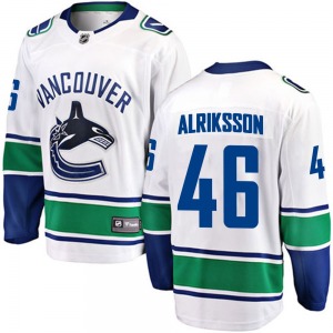 Youth Vilmer Alriksson Vancouver Canucks Fanatics Branded Breakaway White Away Jersey