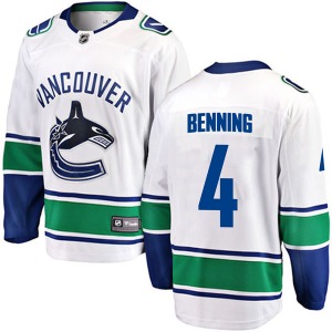 Youth Jim Benning Vancouver Canucks Fanatics Branded Breakaway White Away Jersey