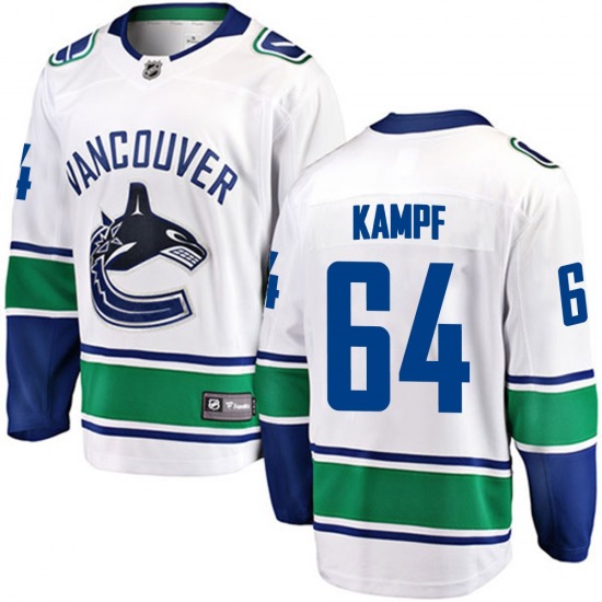 Youth David Kampf Vancouver Canucks Fanatics Branded Breakaway White Away Jersey