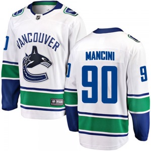 Youth Vittorio Mancini Vancouver Canucks Fanatics Branded Breakaway White Away Jersey