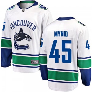 Youth Sawyer Mynio Vancouver Canucks Fanatics Branded Breakaway White Away Jersey