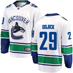 Youth Gino Odjick Vancouver Canucks Fanatics Branded Breakaway White Away Jersey