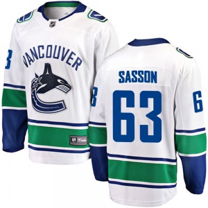 Youth Max Sasson Vancouver Canucks Fanatics Branded Breakaway White Away Jersey