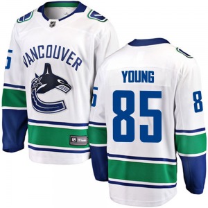 Youth Ty Young Vancouver Canucks Fanatics Branded Breakaway White Away Jersey