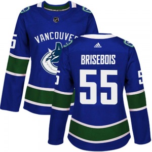 Women's Guillaume Brisebois Vancouver Canucks Adidas Authentic Blue Home Jersey