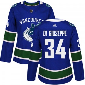 Women's Phillip Di Giuseppe Vancouver Canucks Adidas Authentic Blue Home Jersey