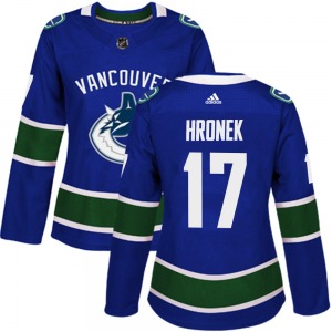 Women's Filip Hronek Vancouver Canucks Adidas Authentic Blue Home Jersey