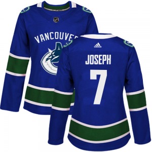 Women's Pierre-Olivier Joseph Vancouver Canucks Adidas Authentic Blue Home Jersey