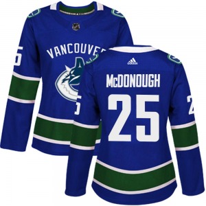Women's Aidan McDonough Vancouver Canucks Adidas Authentic Blue Home Jersey