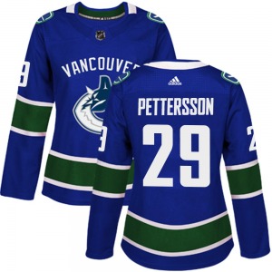 Women's Marcus Pettersson Vancouver Canucks Adidas Authentic Blue Home Jersey