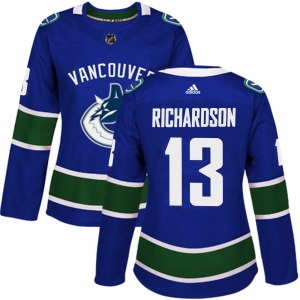 Women's Brad Richardson Vancouver Canucks Adidas Authentic Blue Home Jersey