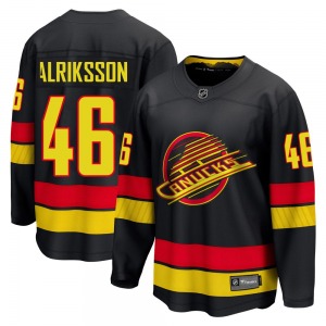 Youth Vilmer Alriksson Vancouver Canucks Fanatics Breakaway Black Alternate Jersey