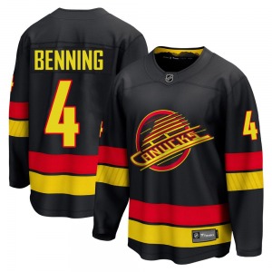 Youth Jim Benning Vancouver Canucks Fanatics Breakaway Black Alternate Jersey