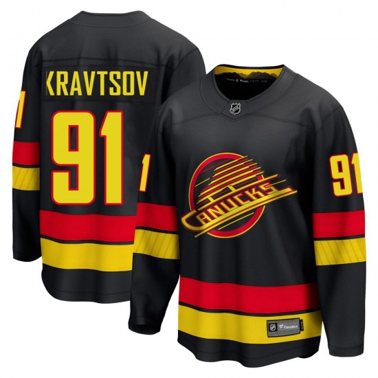 Youth Vitali Kravtsov Vancouver Canucks Fanatics Breakaway Black Alternate Jersey