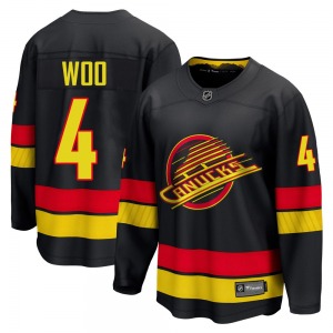 Youth Jett Woo Vancouver Canucks Fanatics Breakaway Black Alternate Jersey