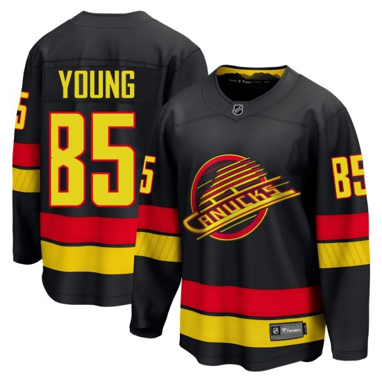 Youth Ty Young Vancouver Canucks Fanatics Breakaway Black Alternate Jersey