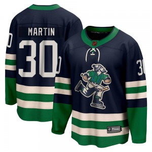 Spencer Martin 30 Reverse Retro 2.0 2022 Vancouver Canucks Navy Jersey  Primegreen - Bluefink