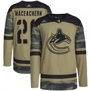 Mackenzie MacEachern Vancouver Canucks Adidas Authentic Camo Military Appreciation Practice Jersey
