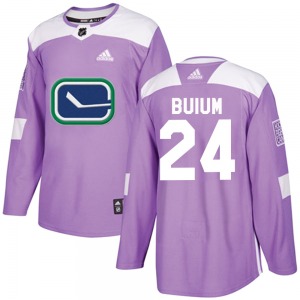 Youth Zeev Buium Vancouver Canucks Adidas Authentic Purple Fights Cancer Practice Jersey