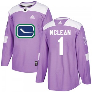 Youth Kirk Mclean Vancouver Canucks Adidas Authentic Purple Fights Cancer Practice Jersey