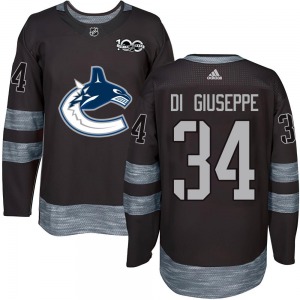 Youth Phillip Di Giuseppe Vancouver Canucks Authentic Black 1917-2017 100th Anniversary Jersey