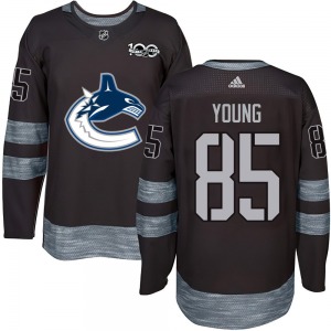 Youth Ty Young Vancouver Canucks Authentic Black 1917-2017 100th Anniversary Jersey