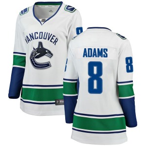 Women's Greg Adams Vancouver Canucks Fanatics Branded Breakaway White Away Jersey