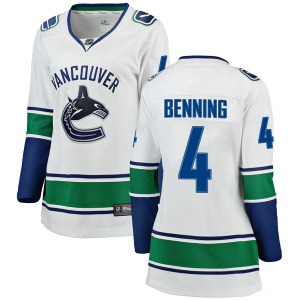 Women's Jim Benning Vancouver Canucks Fanatics Branded Breakaway White Away Jersey