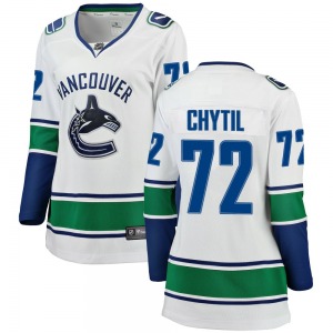 Women's Filip Chytil Vancouver Canucks Fanatics Branded Breakaway White Away Jersey