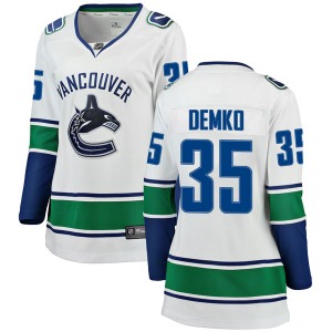 Women's Thatcher Demko Vancouver Canucks Fanatics Branded Breakaway White Away Jersey