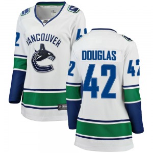 Women's Curtis Douglas Vancouver Canucks Fanatics Branded Breakaway White Away Jersey