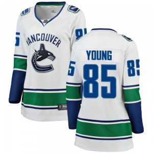 Women's Ty Young Vancouver Canucks Fanatics Branded Breakaway White Away Jersey