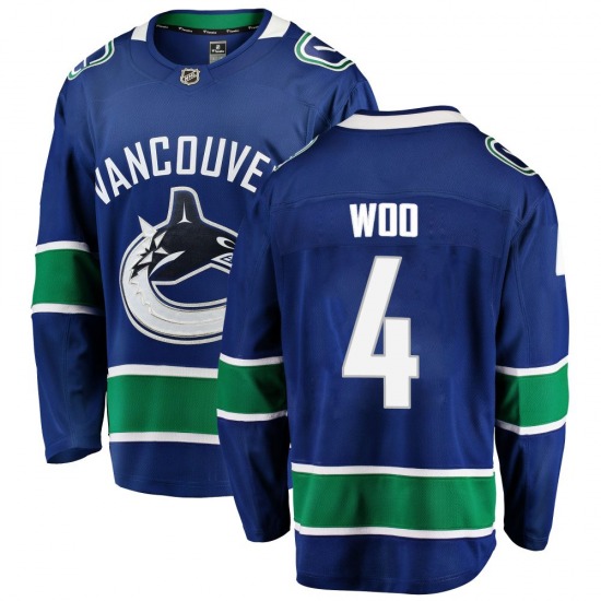 Jett Woo Vancouver Canucks Fanatics Branded Breakaway Blue Home Jersey