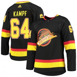 Youth David Kampf Vancouver Canucks Adidas Authentic Black Alternate Primegreen Pro Jersey