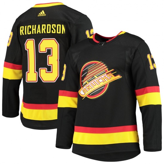 Youth Brad Richardson Vancouver Canucks Adidas Authentic Black Alternate Primegreen Pro Jersey