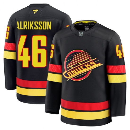 Vilmer Alriksson Vancouver Canucks Fanatics Premium Black Alternate Jersey