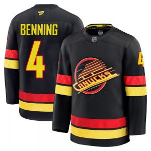 Jim Benning Vancouver Canucks Fanatics Premium Black Alternate Jersey