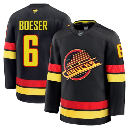 Brock Boeser Vancouver Canucks Fanatics Premium Black Alternate Jersey