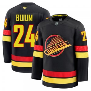 Zeev Buium Vancouver Canucks Fanatics Premium Black Alternate Jersey