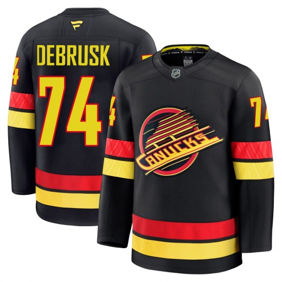 Jake DeBrusk Vancouver Canucks Fanatics Premium Black Alternate Jersey