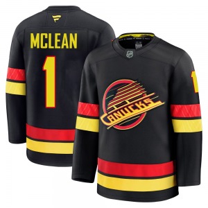 Kirk Mclean Vancouver Canucks Fanatics Premium Black Alternate Jersey