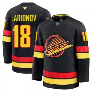 Igor Larionov Vancouver Canucks Fanatics Premium Black Alternate Jersey