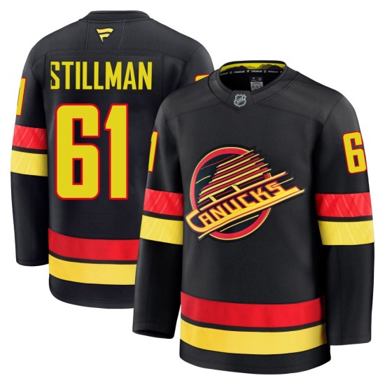Chase Stillman Vancouver Canucks Fanatics Premium Black Alternate Jersey