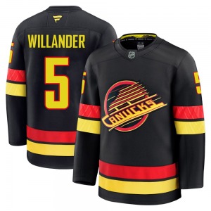 Tom Willander Vancouver Canucks Fanatics Premium Black Alternate Jersey