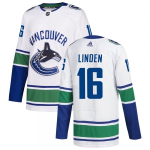 Trevor Linden Vancouver Canucks Adidas Authentic White zied Away Jersey