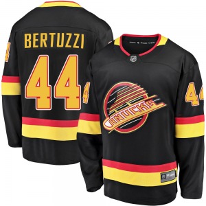 Todd Bertuzzi Vancouver Canucks Fanatics Branded Premier Black Breakaway 2019/20 Flying Skate Jersey