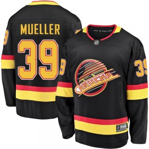 Ty Mueller Vancouver Canucks Fanatics Branded Premier Black Breakaway 2019/20 Flying Skate Jersey