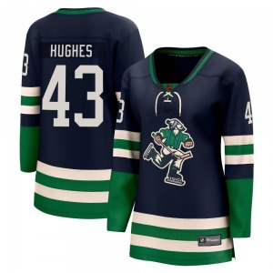 Women's Quinn Hughes Vancouver Canucks Fanatics Branded Breakaway Navy Special Edition 2.0 Jersey